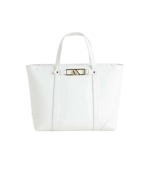 ARMANI EXCHANGE White Shopping Bags