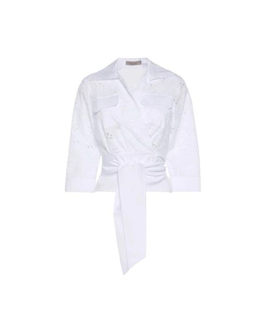 D.exterior White Blouses
