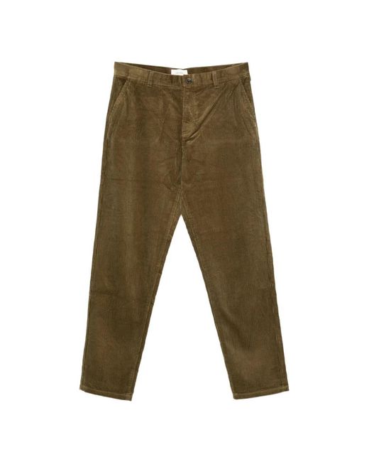 Les Deux Green Straight Trousers for men