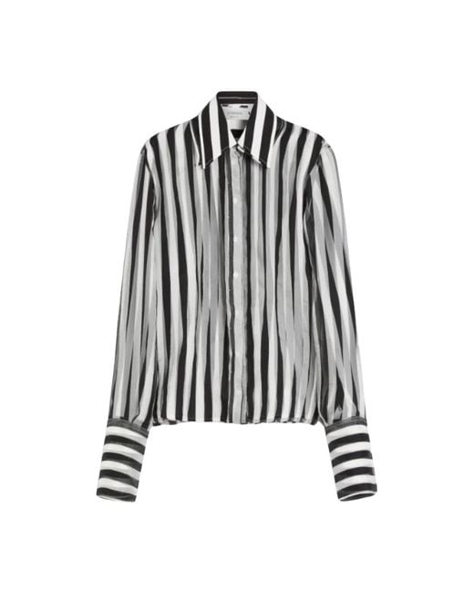 Sportmax Black Sumero Striped Button-Up Shirt