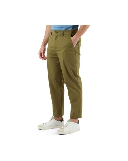 Aquascutum Green Straight Trousers for men