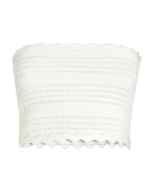 Genny White Sleeveless Tops