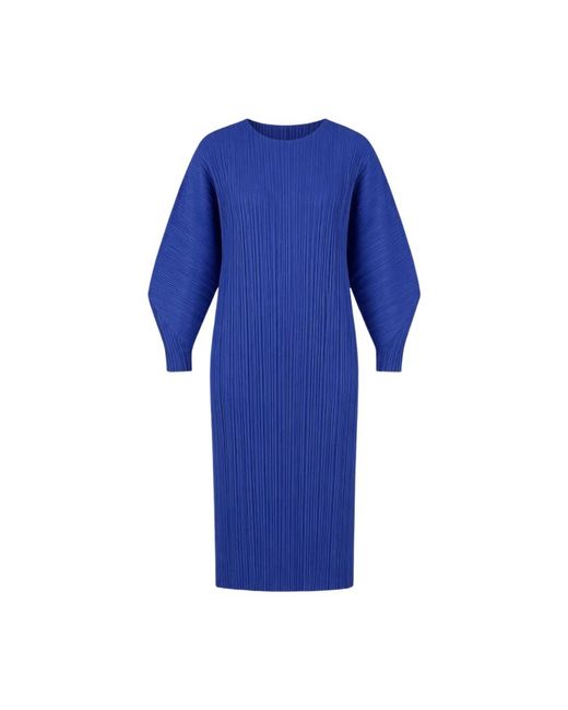 Issey Miyake Blue Midi Dresses