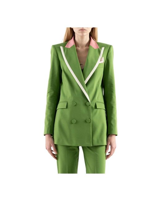 HEBE STUDIO Green Formal Blazers