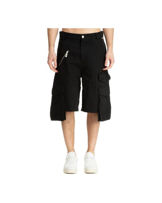 Gcds Black Long Shorts for men
