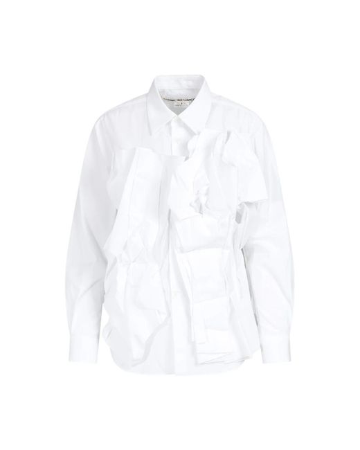 Blusa bianca in cotone di Comme des Garçons in White