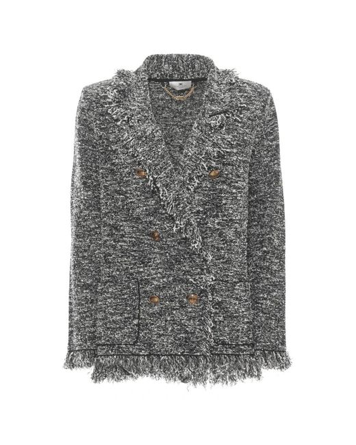 Elisabetta Franchi Gray Blazers