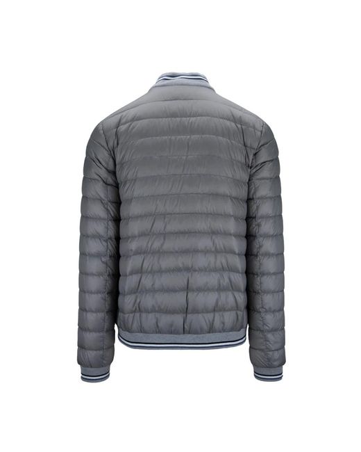 Herno Jassen ,Grijs ,Polyester Donsjack Met Rits in het Gray voor heren
