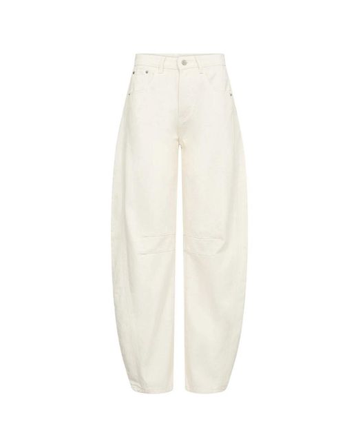 Haute L'Amitié White Loose Fit Jeans