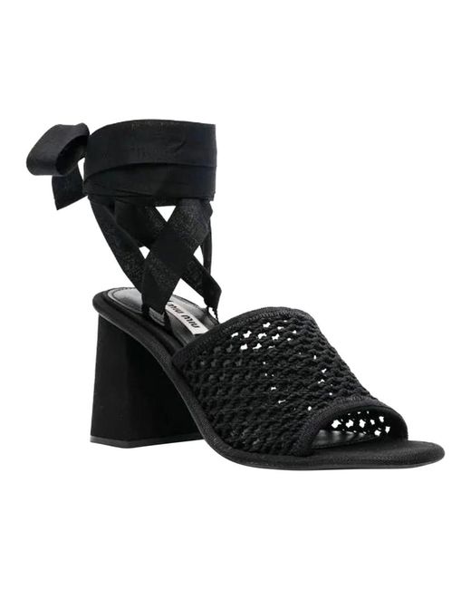Miu Miu Black High Heel Sandals