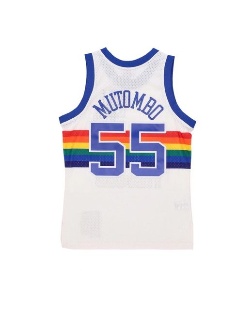 Mitchell & Ness Fitness ,Veelkleurig ,Polyester Nba Basketball Tank Top 1991 Swingman in het Blue voor heren