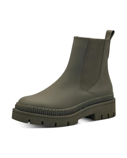 Marco Tozzi Green Chelsea Boots