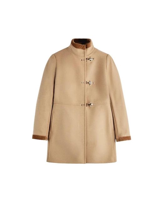 Single-Breasted Coats Fay de color Natural