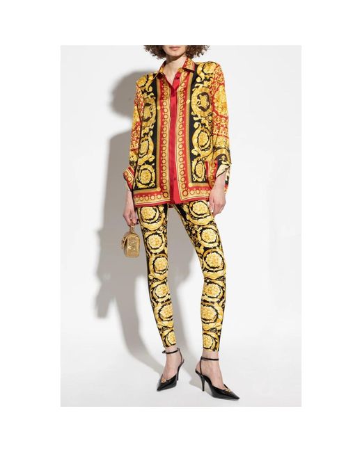 Leggings Versace en coloris Yellow