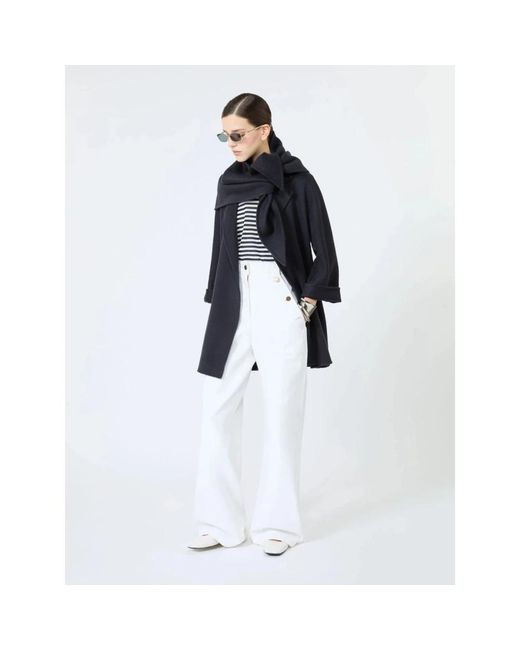 Max Mara Wide Jeans in het White