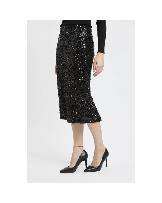 Marella Rennes Longuette Rok in het Black