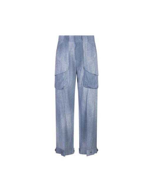 Straight trousers Ermanno Scervino de color Blue