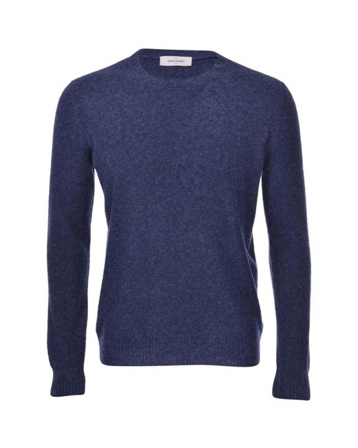 Gran Sasso Blue Round-Neck Knitwear for men