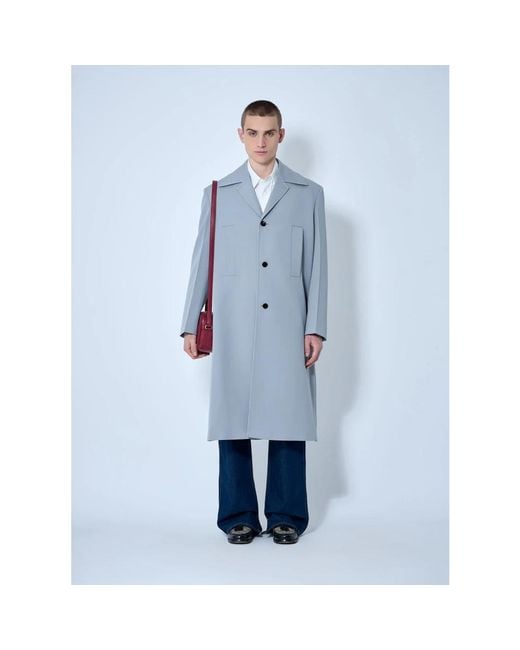 Gucci Blue Single-Breasted Coats for men