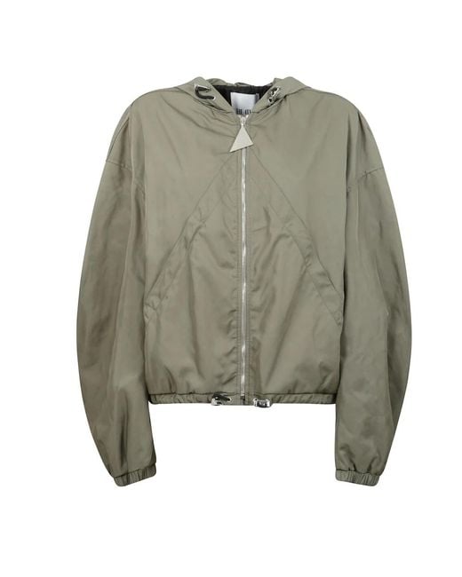 The Attico Oversized Bomberjack Met Geometrisch Ontwerp in het Green
