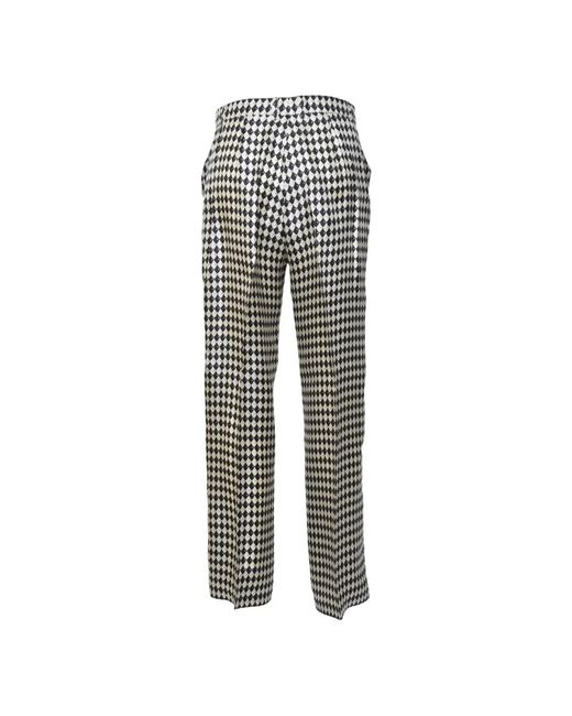 Max Mara Gray Straight Trousers
