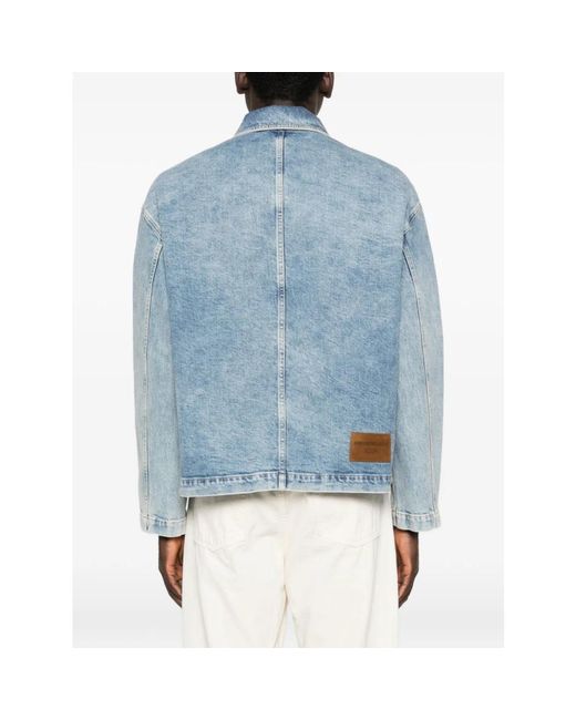 Emporio Armani Blue Denim Jackets for men
