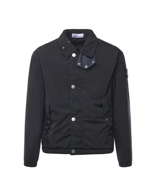 Stone Island Blue Light Jackets for men