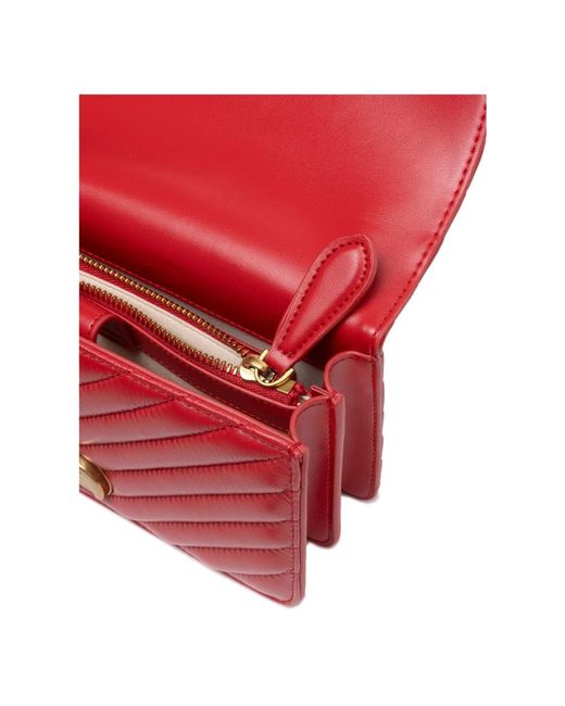 Pinko Mini Love Bag One Chevron in het Red