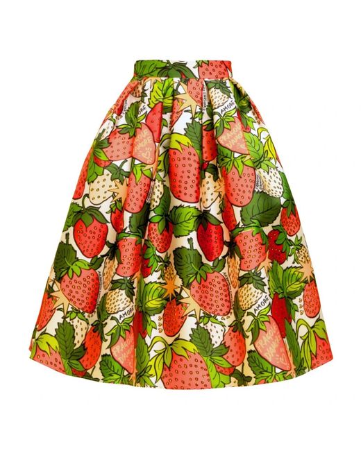 ALESSANDRO ENRIQUEZ Green Midi Skirts