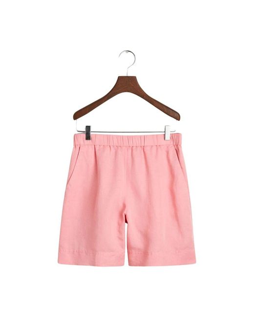 Gant Pink Geranium Leinen Shorts