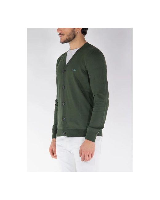 A.P.C. Green Cardigans for men