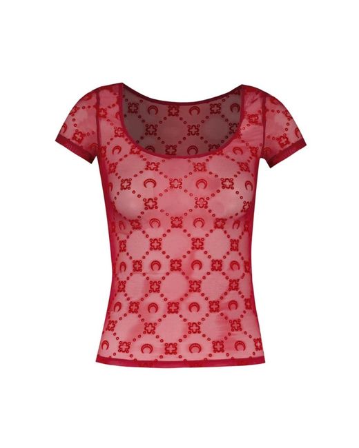 MARINE SERRE Red T-Shirts