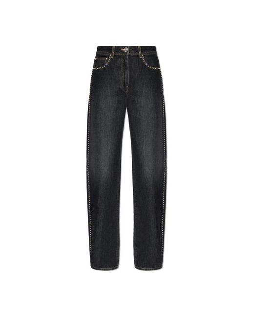 Versace Black Loose-Fit Jeans