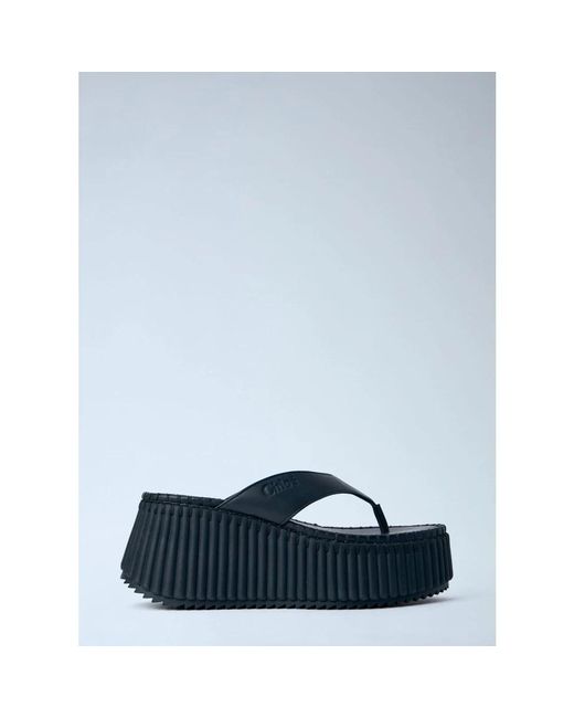 Chloé Blue Wedges