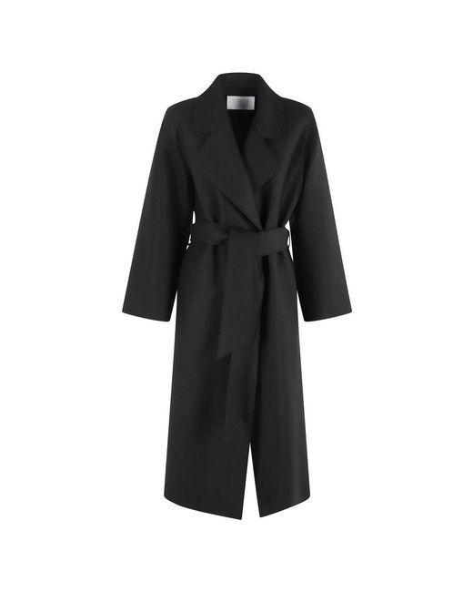 Harris Wharf London Black Belted Coats