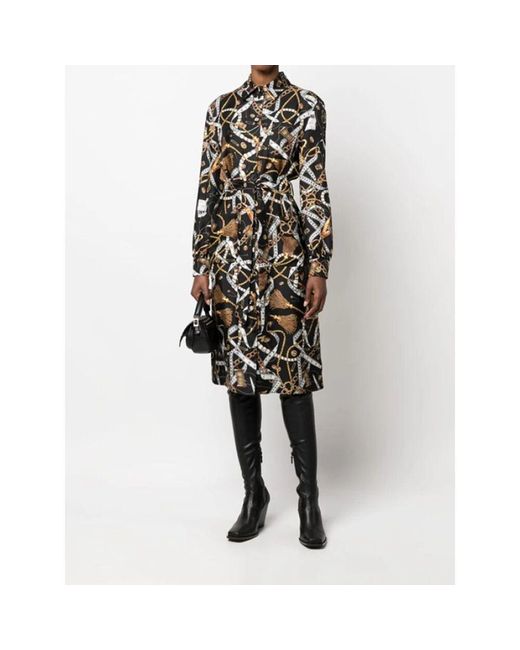 Moschino Black Kleid Mit Print
