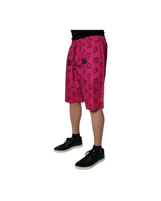 Long Shorts Dolce & Gabbana de hombre de color Red