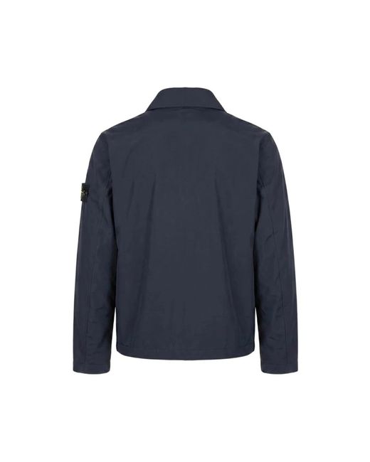 Stone Island Blue Light Jackets for men