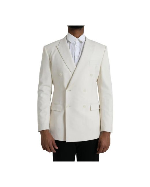 Dolce & Gabbana White Blazers for men