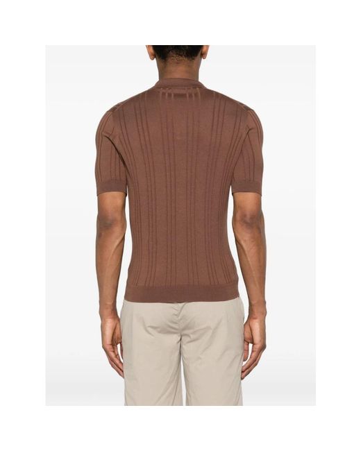 Tagliatore Brown Polo Shirts for men