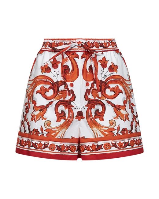 Dolce & Gabbana Red Short Shorts