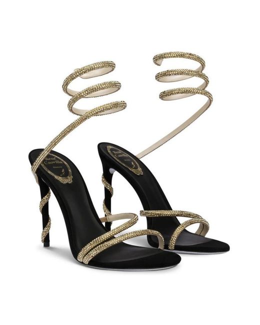 High Heel Sandals di Rene Caovilla in Metallic