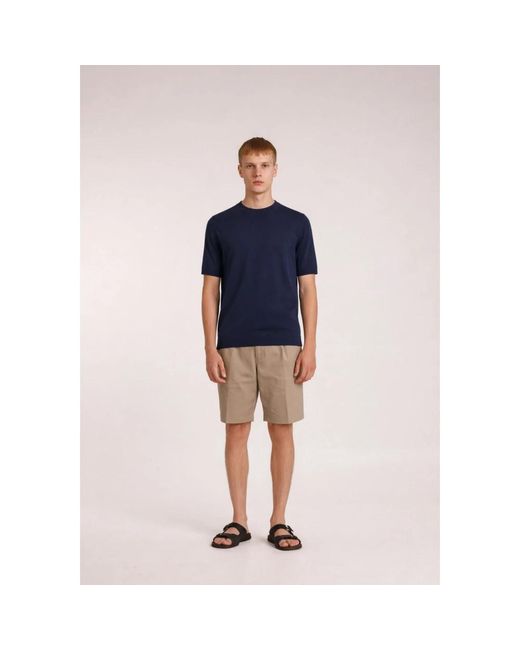 Daniele Fiesoli Blue Round-Neck Knitwear for men