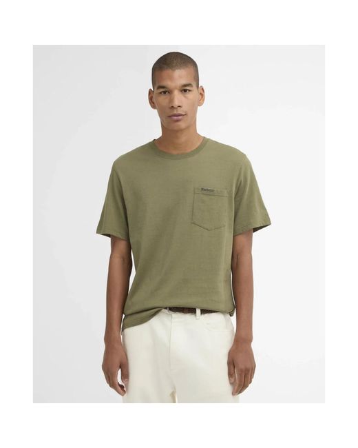Barbour Green T-Shirts for men