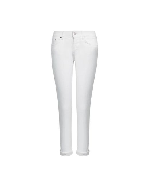 Dondup White Cropped Jeans