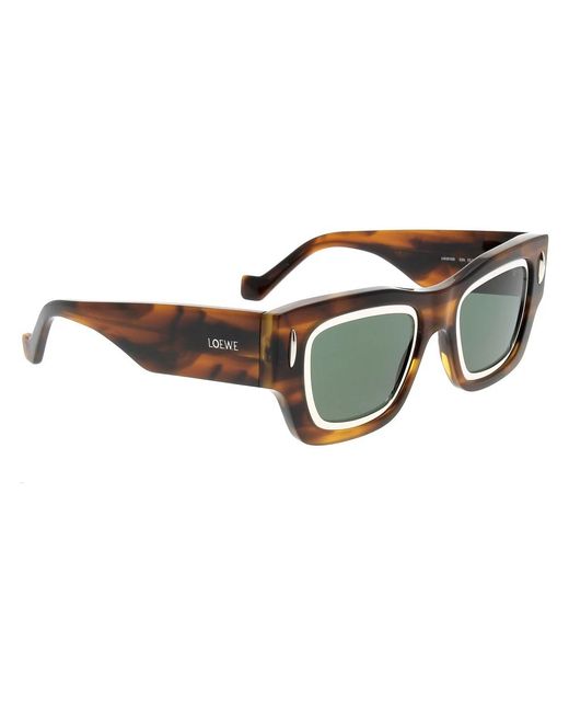 Loewe Accessoires ,Bruin ,Stijlvolle Zonnebril Voor Zonnige Dagen in het Green
