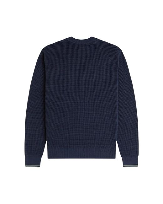 Fred Perry Blue Round-Neck Knitwear for men