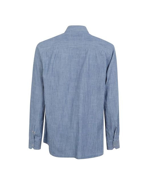 Fay Blue Denim Shirts for men