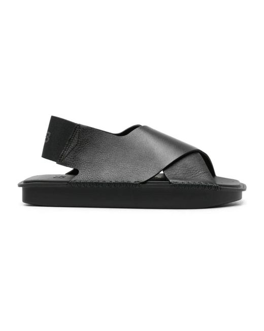 Y-3 Black Flat Sandals for men