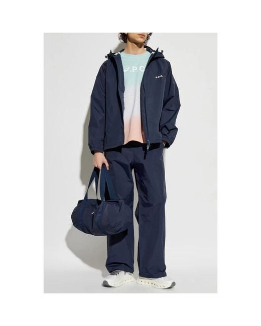 A.P.C. Blue Rain Jackets for men